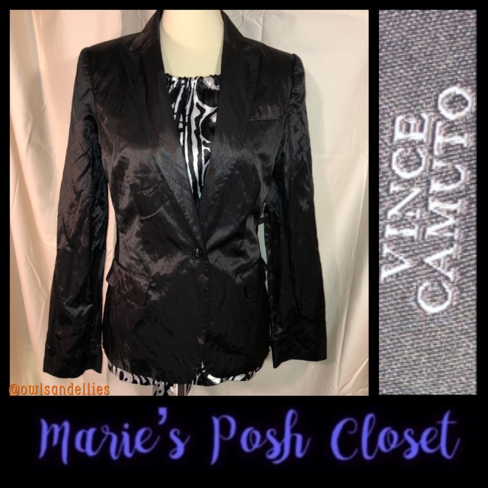 Black Weathered Look Blazer